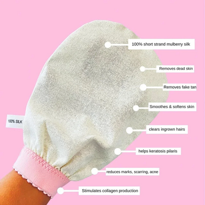 Turkish Raw Silk Exfoliating Bath Glove